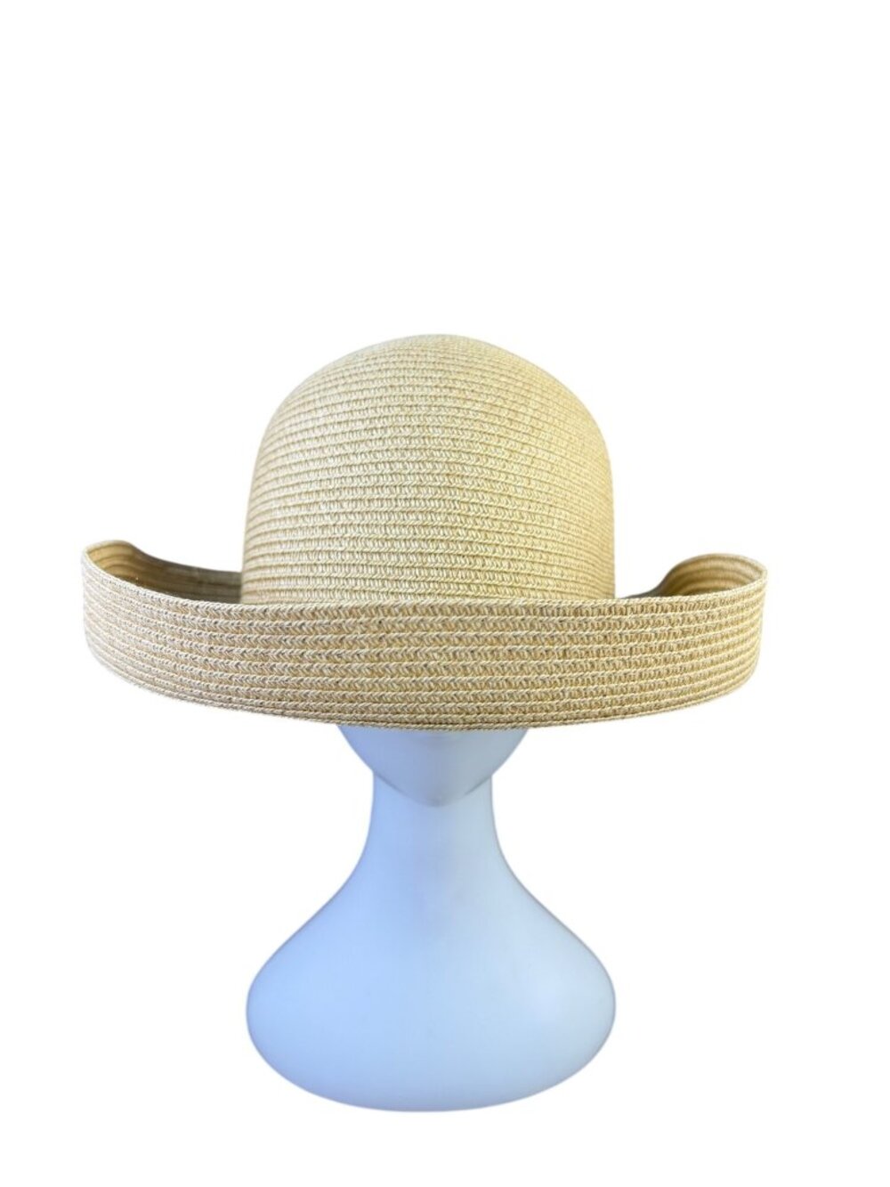 Betmar New York Womens Beige Straw Sun Hat Summer Style